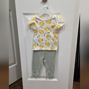 Carter's Yellow Lemon Print Baby Outfit